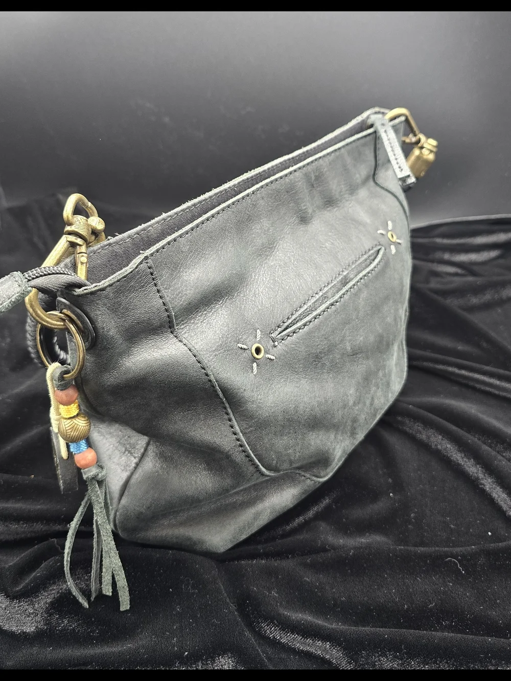 The Sak Braided-Handle Leather Shoulder Bag